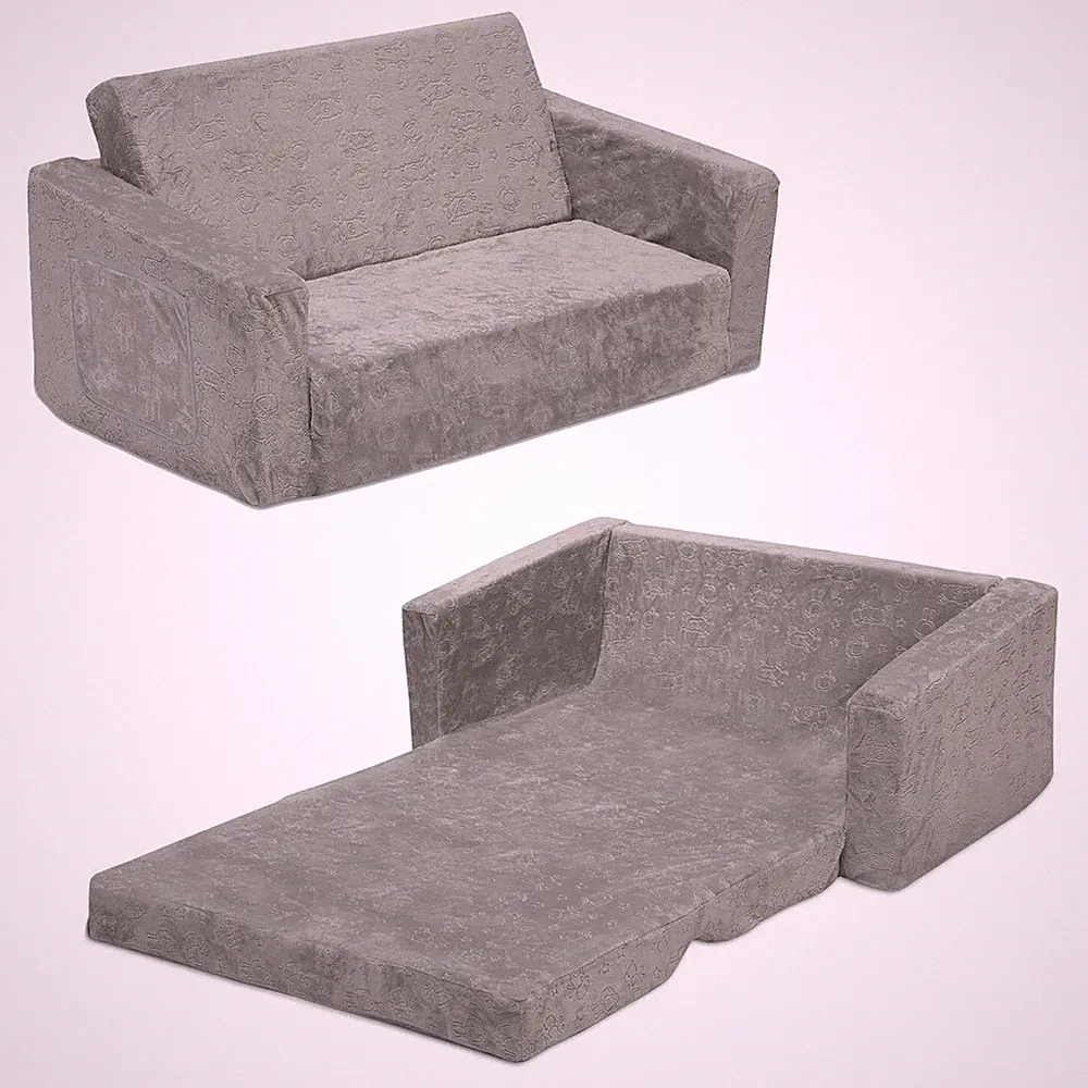 Extra Wide Convertible Sofa Recliner - Comfortable 2-in-1 Flip-Up Kids Sofa